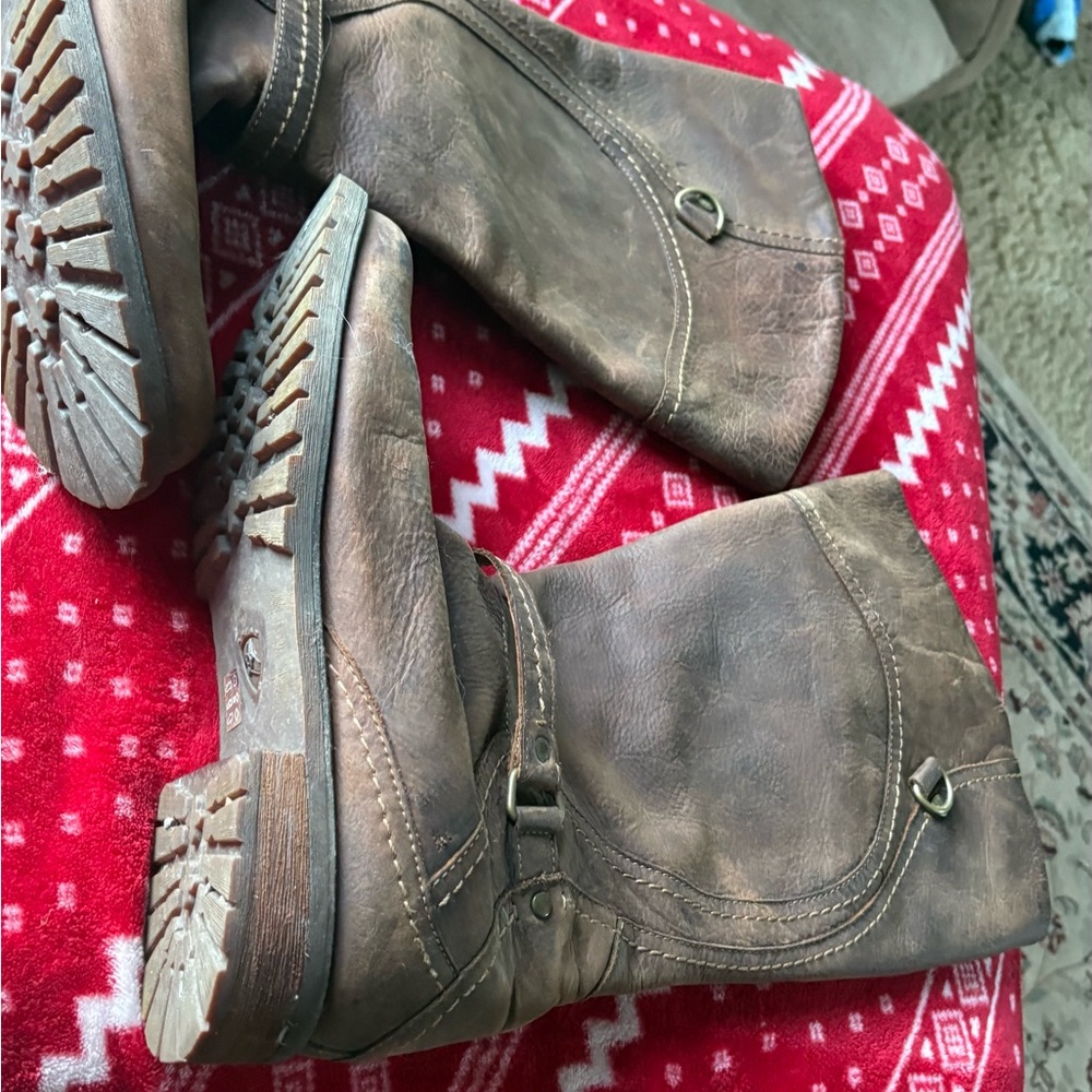 Leather knee high boots sz 11 - Picture 6 of 13